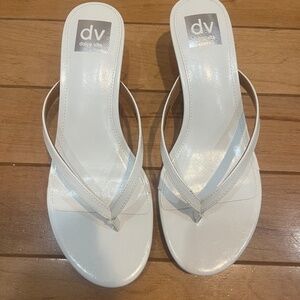Dolce Vita white kitten heels